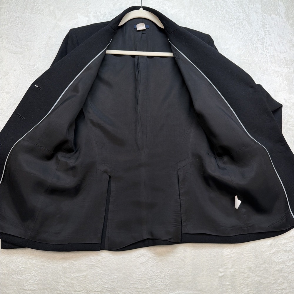 J.Crew Womens Black Wool Blazer Size 8 Tailored Career Jacket Made In Japan - Picture 5 of 10